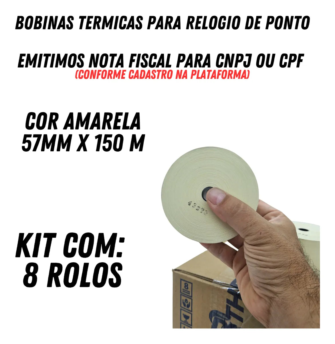 Bobina/Rolo Comprovante de relógio ponto iD Class